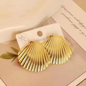 EH060 トレンディ パンク クール系 幾何学模様 アシンメトリー ステンレススチール ピアス 光沢 ドロップ ファッションジュエリー - Product Image 2