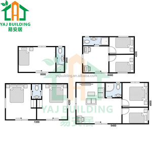 Maison villa préfabriquée moderne <span class=keywords><strong>de</strong></span> luxe petite maison portable isolée maison conteneur détachable maison avec chambres une salle <span class=keywords><strong>de</strong></span> bain - Product Image 5