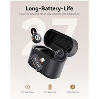 Hollyland M2S Lark M2S (Camera RX+Type-C RX) Draadloze 2.4G Lavalier Microfoon met Verborgen Ontwerp, Lichtgewicht Condensator