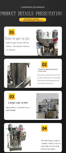 Prensa Hidráulica Vertical Comercial para Aceite, Máquina Extractora de Aceite de Alto Rendimiento, Prensa Hidráulica de Acero al Carbono - Product Image 4