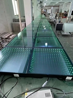 Piste de danse RVB 3D LED en aluminium et corps en verre Matrix Light DMX Control pour DJ Disco Stage Mirror Floor