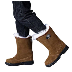 Botas de Nieve para Hombre Mengzuo, Color Marrón, Forro Polar, Antideslizantes, Cálidas, para Invierno, Tacón Medio, para Trabajo al Aire Libre - Product Image 2