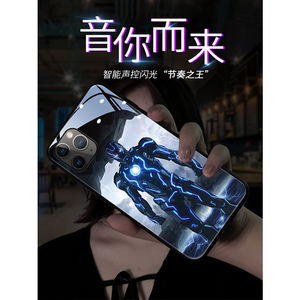 <span class=keywords><strong>Super</strong></span> Heros Téléphone Appel Vidéo Flash Shinning Téléphone Couverture Rougeoyante LED Téléphone Cas pour Iphone 14 13 12 11 Pro Max 7 8 Plus - Product Image 3