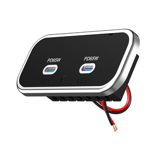 Caricatore USB da incasso personalizzato da 65W per camper, veicoli, treni, furgoni, sedili, doppia porta USB-C PD3.0 12V 24V, presa di ricarica per auto - Product Image 1