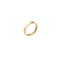 Bague personnalisée en acier inoxydable plaqué or 18 carats, miroir, brillant, 3 mm, bague de queue personnalisée, bague de couple haut de gamme, vente en gros
