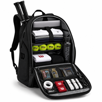 Sac à dos de tennis personnalisé avec porte-chaussures et compartiment pour raquettes, sac d'équipement sportif, fabricant OEM