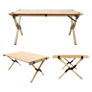 2020 HOMFUL Pliant <span class=keywords><strong>Camping</strong></span> Table En <span class=keywords><strong>Bois</strong></span> pour la <span class=keywords><strong>plage</strong></span>, pique-nique, camp ou comme cadeau - Product Image 5