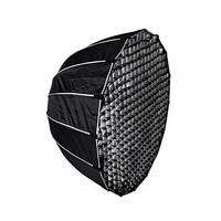 Boîte à lumière métallique portable Deep Mouth 90 cm à montage rapide pour photographie et éclairage doux en direct