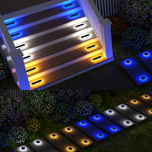 Lot de <span class=keywords><strong>4</strong></span> lampes solaires LED étanches IP68 pour marches, allumage/extinction automatique, pour couloir, allée, porte, <span class=keywords><strong>garage</strong></span> - Product Image 3