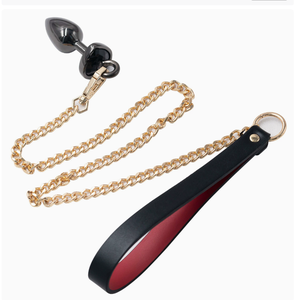 <span class=keywords><strong>Plug</strong></span> <span class=keywords><strong>Anale</strong></span> a Forma di Cuore con Diamante e Due Campanelle, Design Gioiello <span class=keywords><strong>Anale</strong></span> in Metallo con Catena, Taglia S - Product Image 5