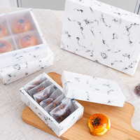 Emballage en papier recyclable imprimé personnalisé 4 6 8 Diviseurs Biscuits Pâtisserie Desserts Inserts Boîte à tiroirs