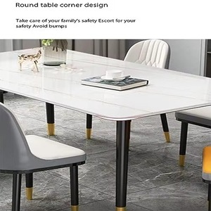 Family <b>kitchen</b> dining <b>table</b> and chair set, creative <b>small</b> apartment matte thickened dining <b>table</b>, modern minimalist light - Product Image 4