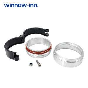 Pièces de voiture universelles Kit de pinces à bande <span class=keywords><strong>V</strong></span> HD en aluminium Clips en pouces pour tuyau d'échappement OD Turbo Intercooler Pipe Black <span class=keywords><strong>V</strong></span>-<span class=keywords><strong>Band</strong></span> Clamps - Product Image 2