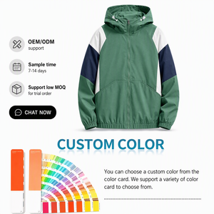 Chaqueta de Trabajo para <span class=keywords><strong>Hombre</strong></span> con Capucha Desmontable, Media Cremallera, Estilo Americano, Casual, Ligera, para Otoño, Tallas S-2XL, Marca Privada, OEM Llave en Mano - Product Image 1