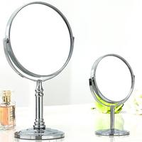 Miroir de maquillage de bureau Gmagic à double face, design marbré rond, cadre en fer, avec grossissement pour le maquillage quotidien