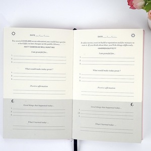 2026 thiết kế mới vải 5 PHÚT Tạp Chí tùy chỉnh Nhật Ký màu xanh lá cây màu hồng vải linen vải máy tính xách tay Lòng Biết Ơn Tạp Chí A5 Kích thước - Product Image 5