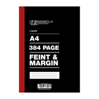 Carnet de comptabilité à couverture rigide 2 Quire pour l'école en Afrique, avec lignage et marge, et bande rouge, pour les élèves