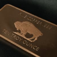 Barre de cuivre fin 999, design élément chimique, 10 oz, 1 livre, 1 kg
