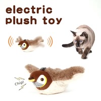 Juguete de Peluche para Mascotas Uf, Pájaro Interactivo Inteligente Recargable, Ecológico, Duradero, Activado por Tacto, con Sonido para Gatos