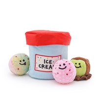 Le nouveau jouet en peluche pour chien coréen avec des boules lumineuses et des sons, design de dessin animé mignon, utilisation en intérieur/extérieur