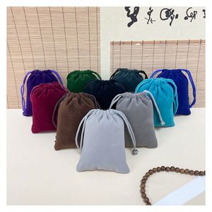 ถุงกำมะหยี่ใส่เครื่องประดับแบบมีเชือกผูก ขนาดเล็ก 8*10 ซม. ขายส่ง - Product Image 1