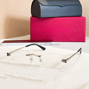 نظارات طبية فاخرة جديدة عالية الجودة من التيتانيوم النقي مضادة للضوء الأزرق بدون إطار - Product Image 3