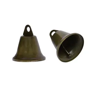 New Arrival Customized Retro Metal Crafts Cow Bell Colorful Horn Christmas Bell Gift Ornament Jingle Bell For DIY Decoration