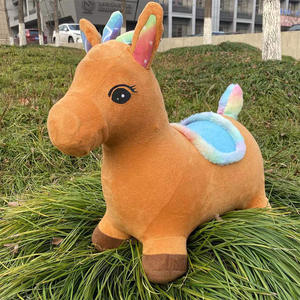 <span class=keywords><strong>DR</strong></span> Unicorn Bouncy atlar şişme peluş atlamalı oyuncak zıplayan hayvan hazne yürümeye başlayan bebek için - Product Image 2