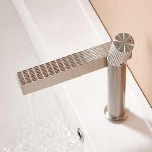 Rubinetto Monocomando <span class=keywords><strong>Gessi</strong></span> per Lavabo, Miscelatore Acqua Calda e Fredda in Ottone, Montaggio su Piano per Hotel e Bagni - Product Image 1