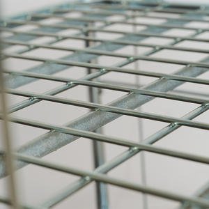 तार जाल पूर्ण सुरक्षा फोल्डेबल नेस्टिंग लॉन्ड्री रोल पिंजरे स्टील स्टोरेज बॉक्स भारी शुल्क पैलेट रैक 500 किलोग्राम क्षमता जस्ता - Product Image 5