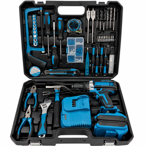 Nouvel arrivage : Kit combiné d'outils électriques sans fil avec perceuse électrique, batterie au lithium et ensemble multi-outils certifié CE pour le bricolage et le travail du bois - Product Image 1