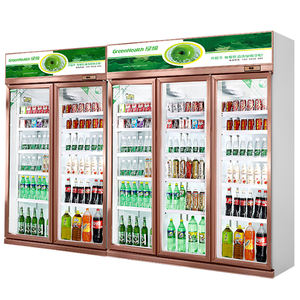 Unité montée sur quatre portes en verre de haute qualité Vitrine de réfrigération de boissons de luxe Congélateur Réfrigérateur - Product Image 6