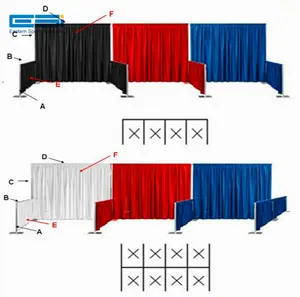 ESI exhibit booth trade show pipe and drape adjustable kit for exhibit