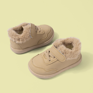 <span class=keywords><strong>Stivali</strong></span> Invernali da <span class=keywords><strong>Bambina</strong></span> in Camoscio alla Caviglia, Caldi, con Suola in EVA, Slip-On, Piatti, Colore Kaki, Motivo Uniforme - Product Image 4