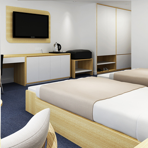 Ensembles de meubles de chambre à coucher d'hôtel modernes <span class=keywords><strong>moins</strong></span> <span class=keywords><strong>chers</strong></span> pour la chambre pour les appartements et les villas hôtel commercial fait de matériel durable de mélamine - Product Image 3