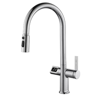 Robinet de cuisine intelligent à capteur infrarouge, capteur tactile, robinet de cuisine moderne en acier inoxydable, robinet de cuisine extractible