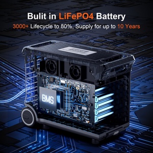 Station d'alimentation portable tout usage 3600W avec batterie LiFePO4, capacité 3840WH, alimentation solaire pour voiture, utilisation domestique et extérieure - Product Image 4