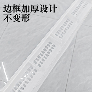 Plastic Freezing <b>Basket</b> 63.5X63.5X5.8 Cm Square White <b>Stackable</b> Drying Tray For Fruit Vegetable Food Storage - Product Image 5