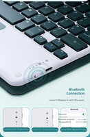 Casing Keyboard Nirkabel 2-in-1 untuk Samsung Galaxy Tab A11 / A9 Plus Tablet 11 Inch, Cover Folio Tipis dengan Tempat Pensil