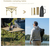 Ensemble de table et de chaises de camping pliables modernes et portables pour 4 personnes avec fonction de levage pour utilisation en plein air, pique-nique, stand