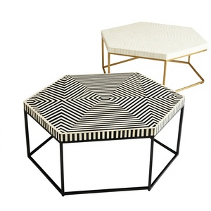 Modern Bone Inlay Extendable Coffee <b>Table</b> Wood Frame-Eco-Friendly Portable Easy Clean Storage 2 Year Warranty Living Room - Product Image 4