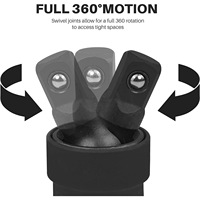 Ensemble de 18 pièces comprenant des adaptateurs de douilles, une barre d'extension de douilles, des articulations universelles pivotantes, un coupleur à percussion, un ensemble d'accessoires d'outils de transmission
