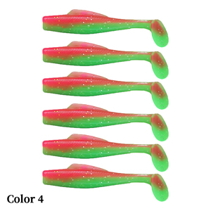Prix d'usine <span class=keywords><strong>Leurre</strong></span> souple de pêche 75mm 4.25g en PVC, forme anguille, queue en T et queue à pagaie, pour la pêche au bar et à la perche - Product Image 5