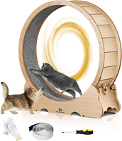 Roue de chat, roue de course d'exercice de grands chats de 43 "L, tapis roulant de chat pour chats d'intérieur