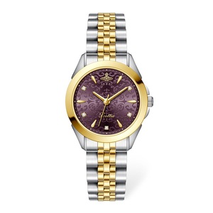 Reloj de Mujer Scottie 9734, Color <span class=keywords><strong>Rojo</strong></span> Rosa, Azul Hielo Triturado, Saturno Pequeño, Dorado, con Cuarzo Dragon Fruit - Product Image 2