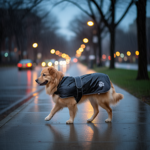 Manteau pour chien Orleans L 60 cm réfléchissant noir, vêtements pour animaux de compagnie - Product Image 3