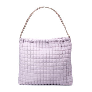 Sac à main matelassé de luxe personnalisé avec logo et image, grand, portable, avec fermeture éclair, en nylon, sac hobo pour femmes, cadeau - Product Image 4