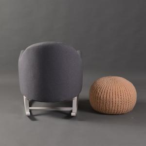 Chaise longue en bois massif de style moderne pour la maison pour le balcon salon chambre à coucher meubles de maison tissu design chaise berçante pour - Product Image 4