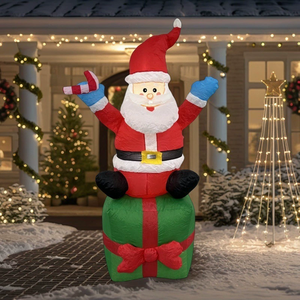 Elfe de Noël gonflable personnalisable avec logo, jouet <span class=keywords><strong>lumineux</strong></span> LED, décoration de Noël pour boutique - Product Image 5