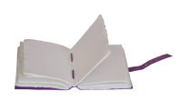 Carnet d'adresses en cuir violet A4 fait main avec papier écologique - Option cadeau avec logo personnalisé pour usage quotidien